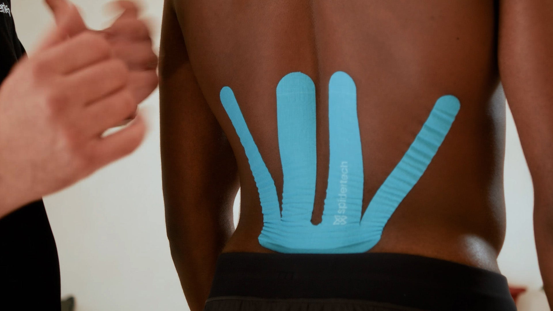 Spidertech Pro Lower Back Kinesiology Tape Applied To Lower Back
